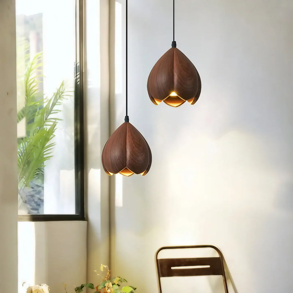 Suspension décorative effet bois, trois modèles