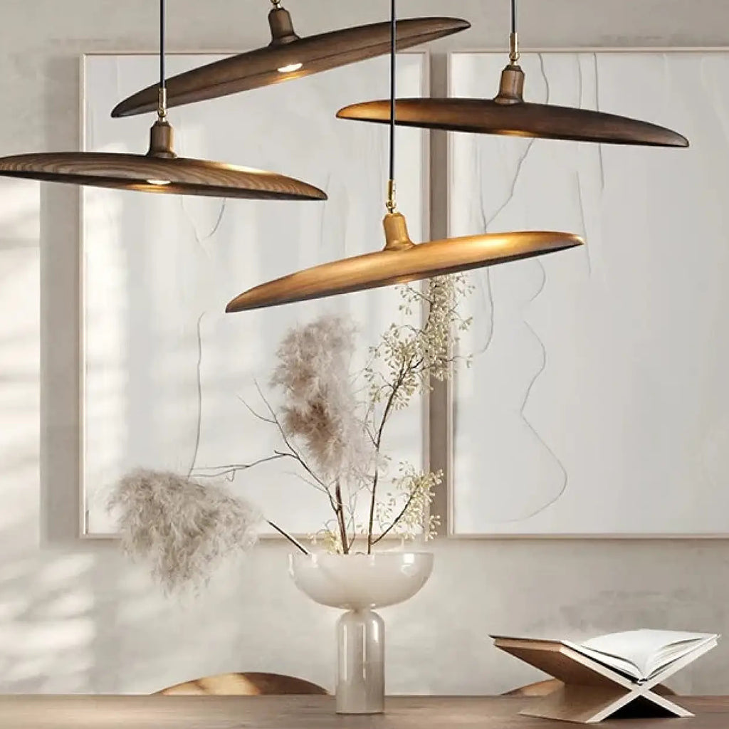 Suspension en bois zen contemporaine, tailles S à 2XL