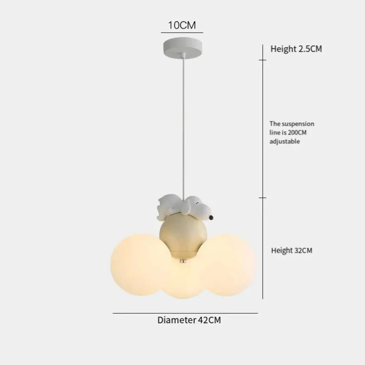 Suspension nuage pour chambre d'enfant, cinq animaux au choix, beige