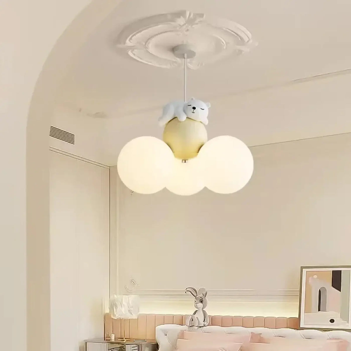 Suspension nuage pour chambre d'enfant, cinq animaux au choix