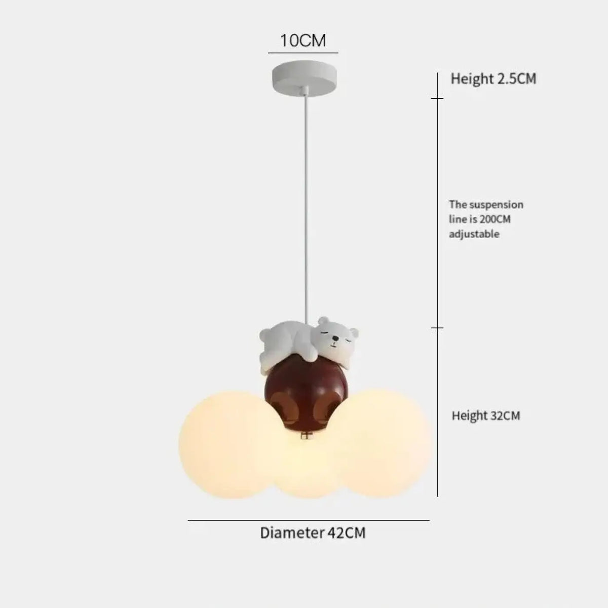 Suspension nuage pour chambre d'enfant, cinq animaux au choix, rouge