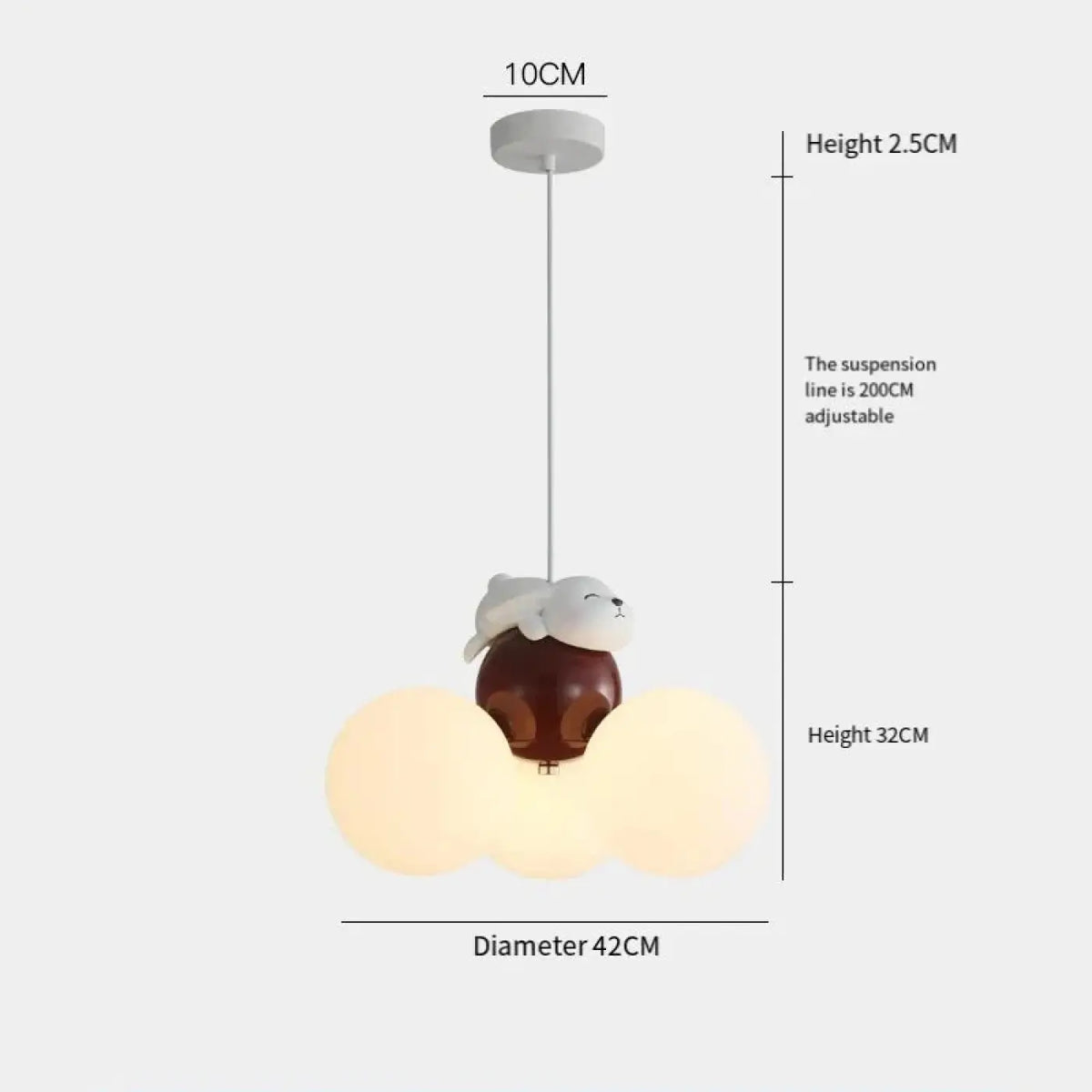 Suspension nuage pour chambre d'enfant, cinq animaux au choix, rouge