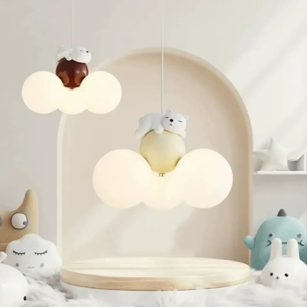 Suspension nuage pour chambre d'enfant, cinq animaux au choix