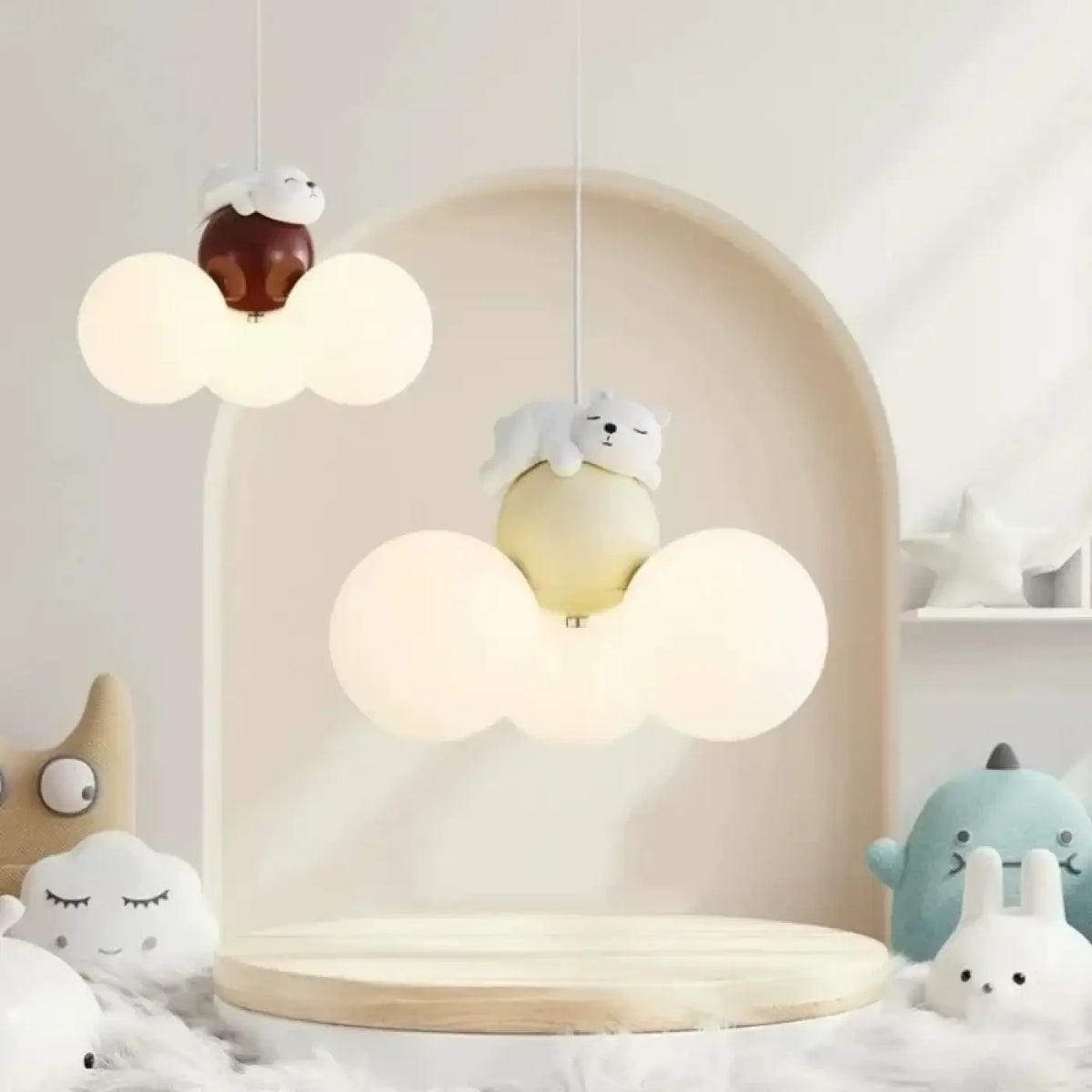 Suspension nuage pour chambre d'enfant, cinq animaux au choix