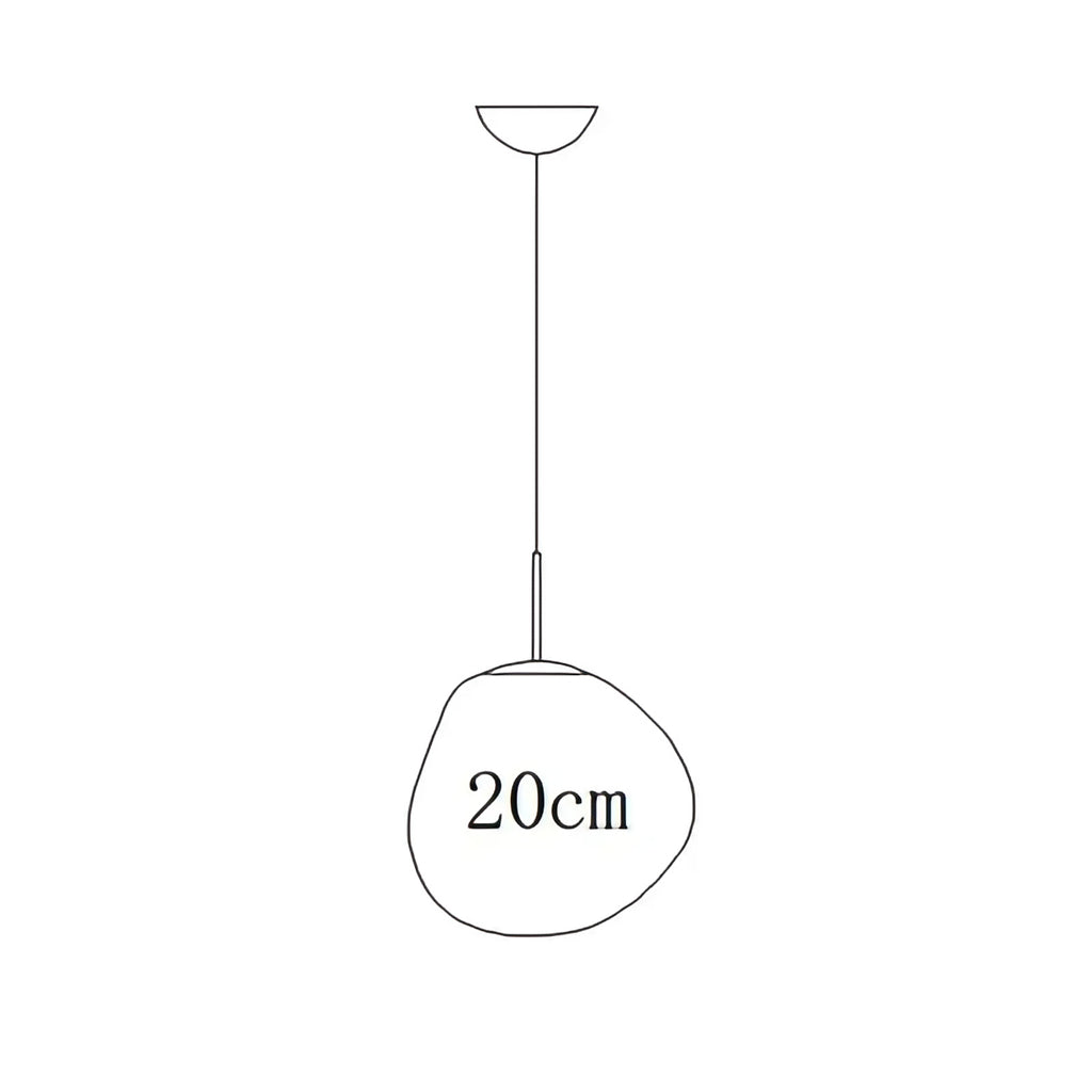 Suspension en acrylique soufflé doré, tailles S à 2XL