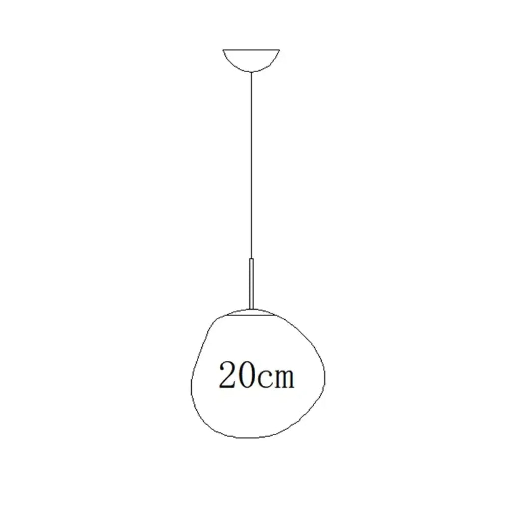 Suspension en acrylique soufflé doré, tailles S à 2XL
