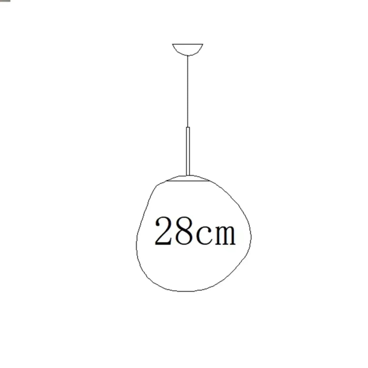 Suspension en acrylique soufflé doré, tailles S à 2XL