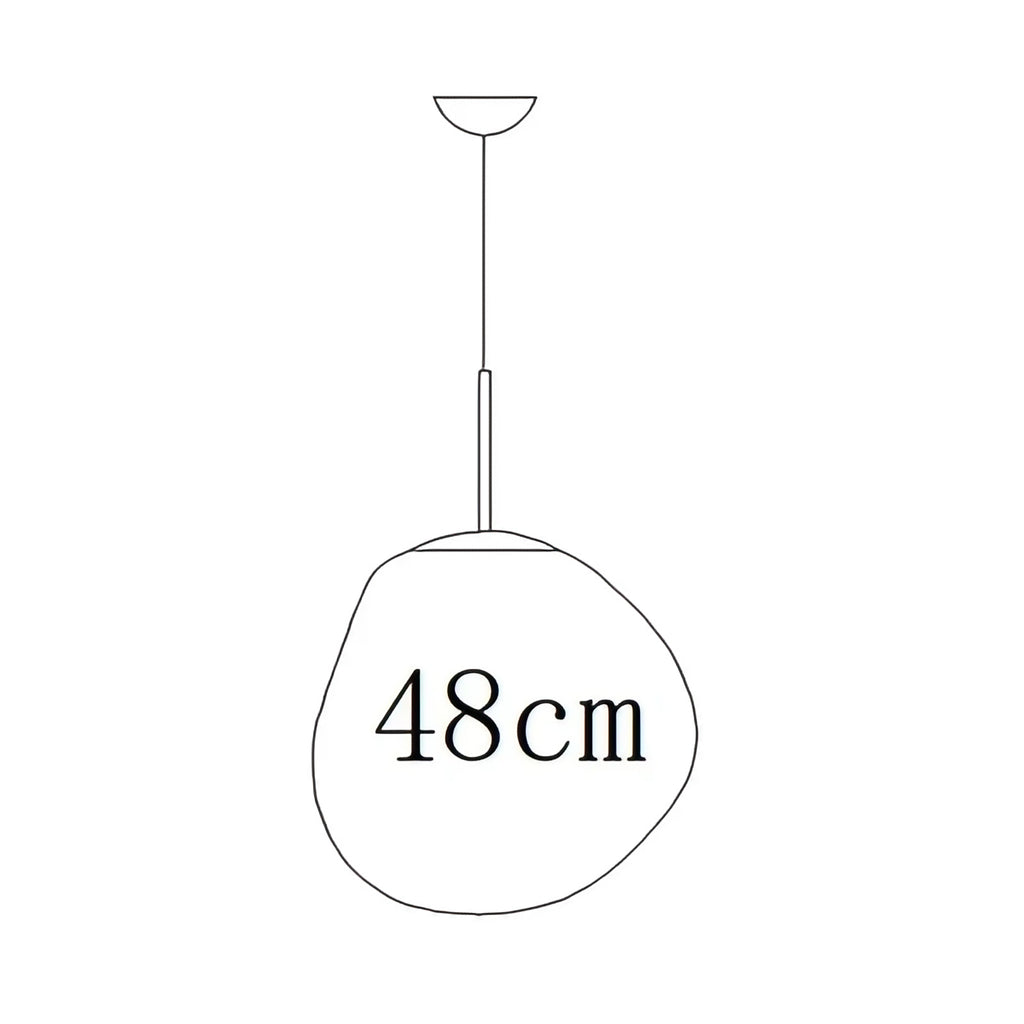 Suspension en acrylique soufflé doré, tailles S à 2XL