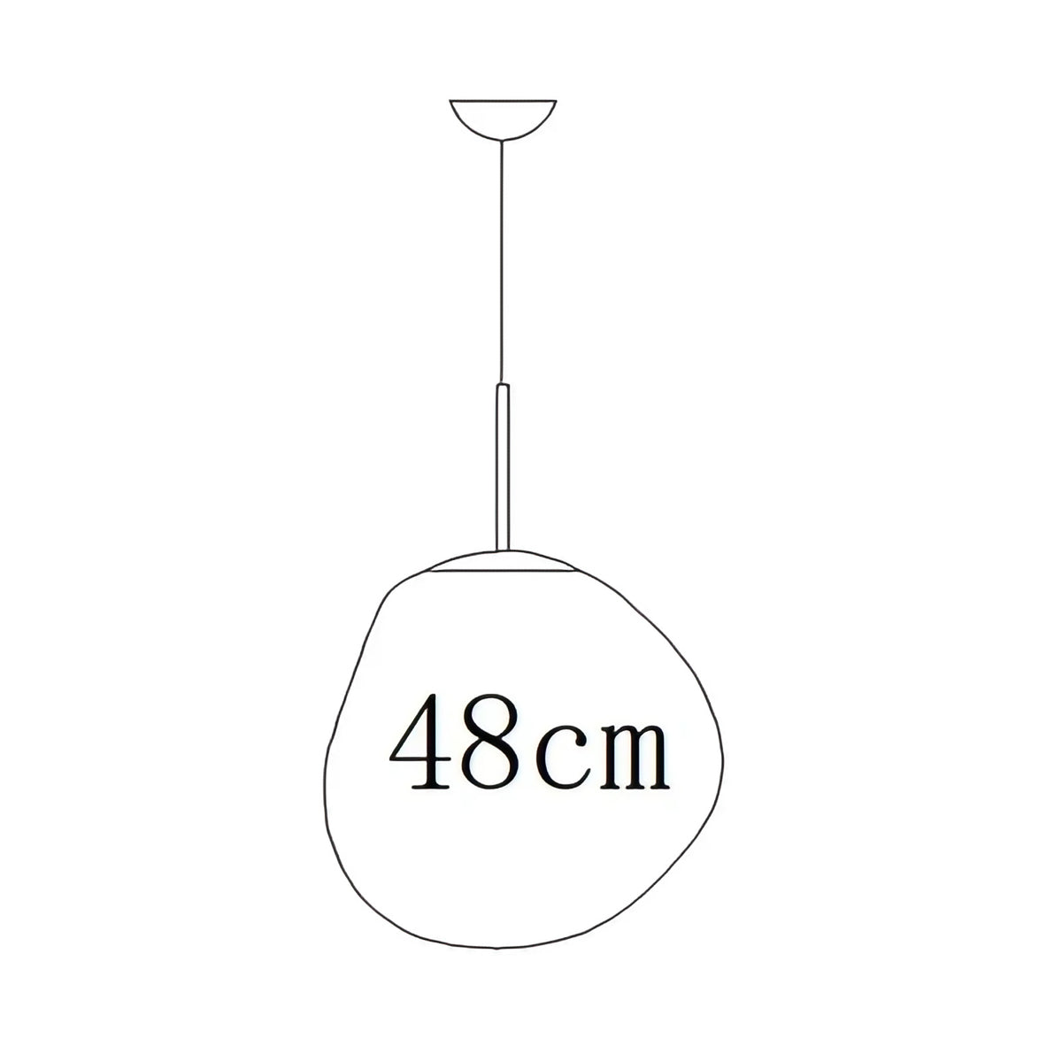 Suspension en acrylique soufflé doré, tailles S à 2XL