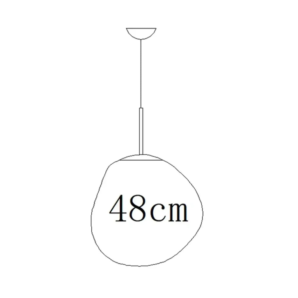 Suspension en acrylique soufflé doré, tailles S à 2XL