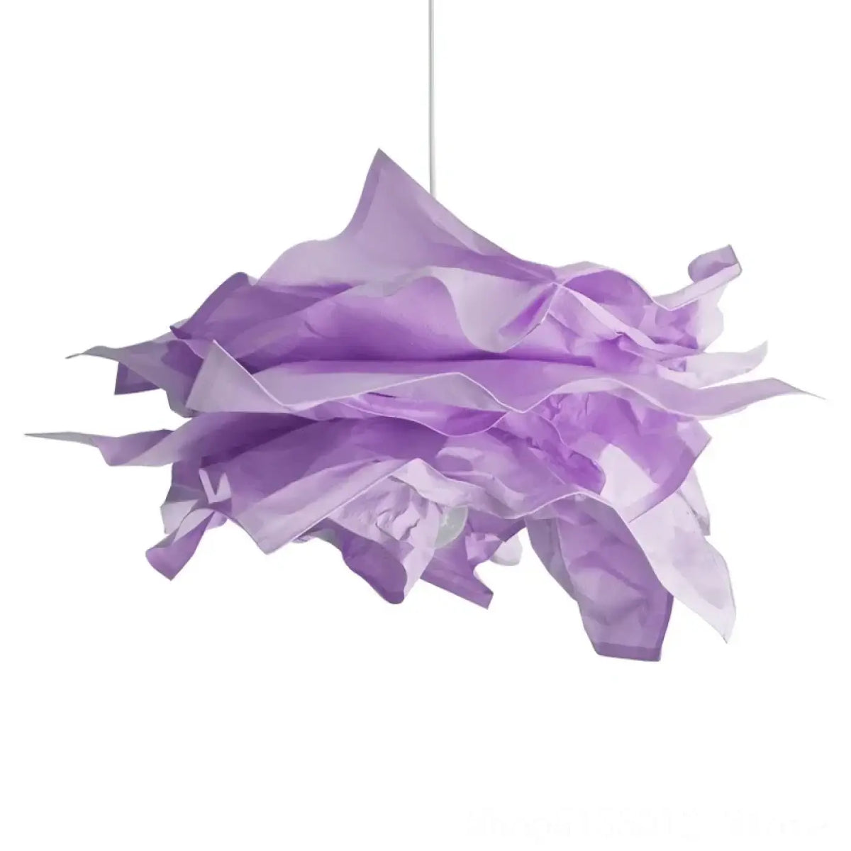 Suspension en papier froissé, six coloris, tailles S, M et L, violet