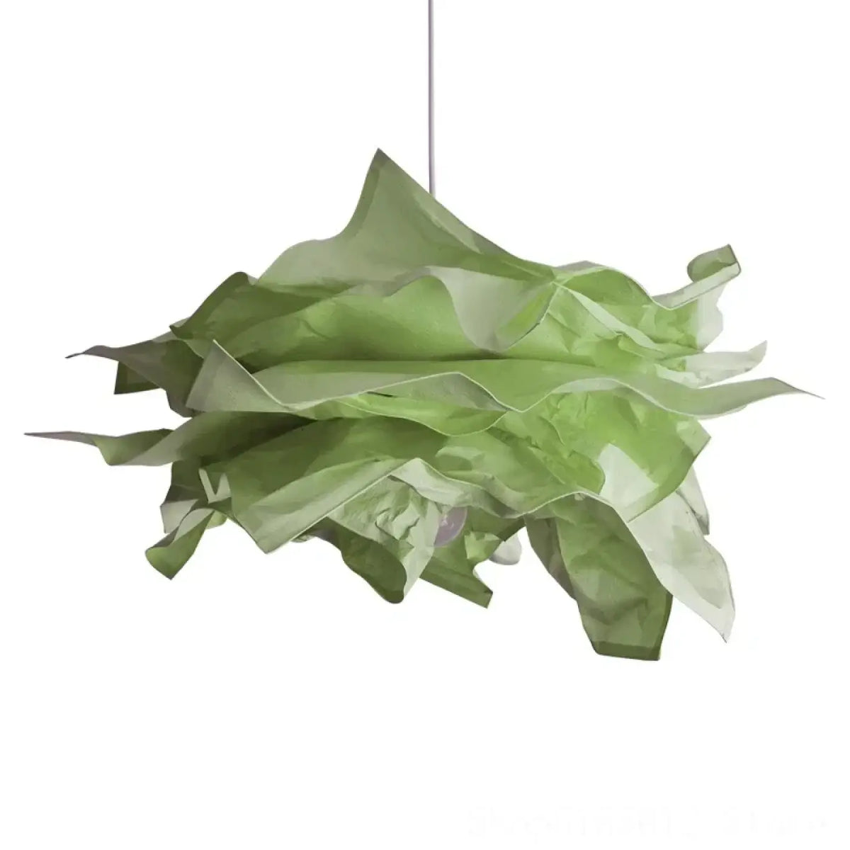 Suspension en papier froissé, six coloris, tailles S, M et L, vert