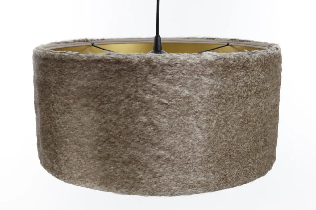 Suspension en fausse fourrure beige, intérieur doré, S, M, L