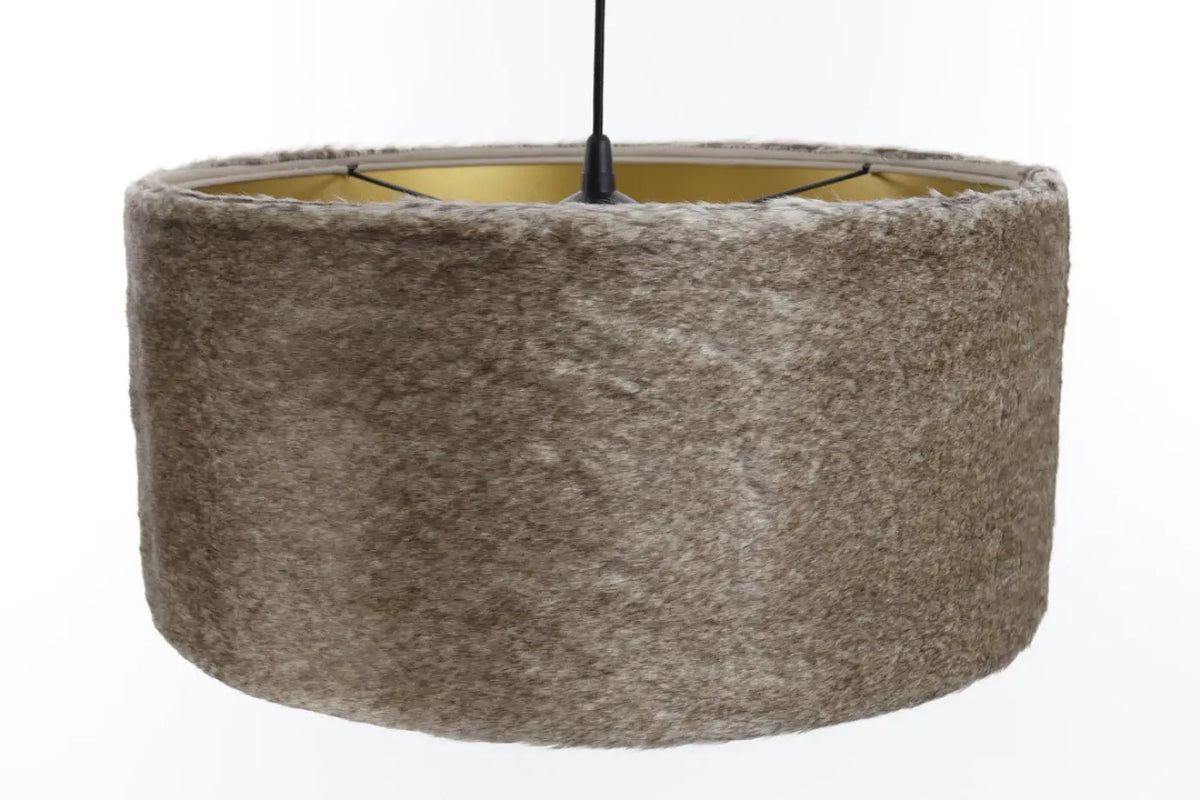 Suspension en fausse fourrure beige, intérieur doré, S, M, L