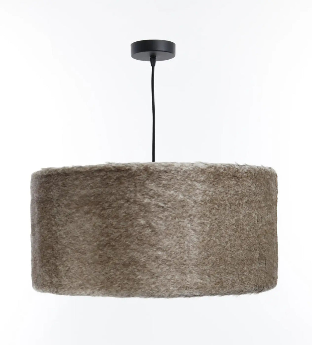 Suspension en fausse fourrure beige, intérieur doré, S, M, L
