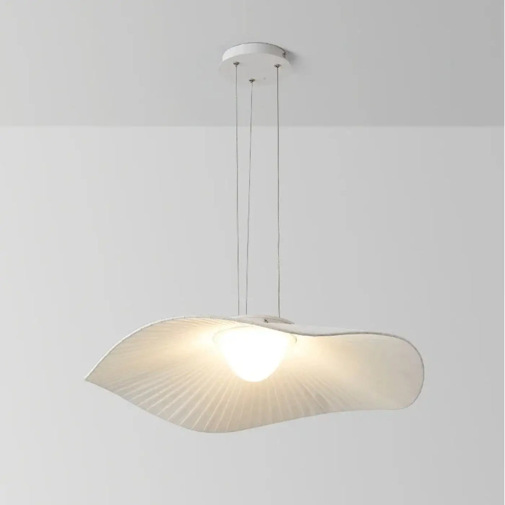 Suspension blanche en tissu et métal, trois tailles