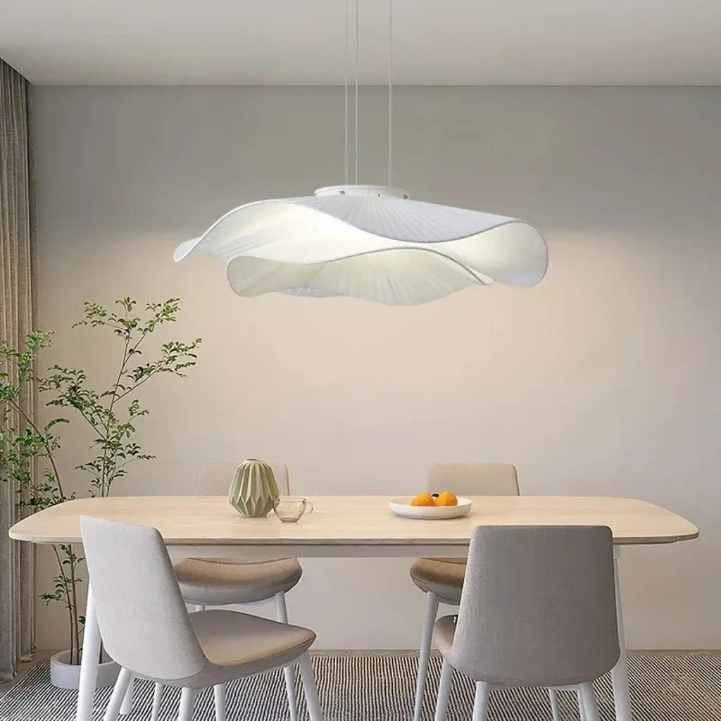 Suspension blanche en tissu et métal, trois tailles