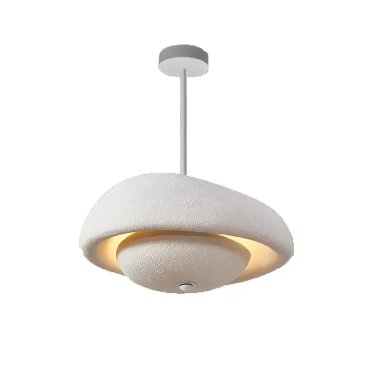Suspension minimaliste à halo lumineux, blanc, gris ou noir