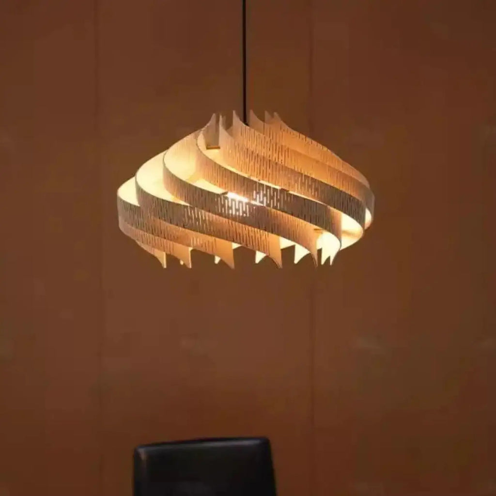 Suspension design en bois, noir, gris ou blanc, tailles S ou M