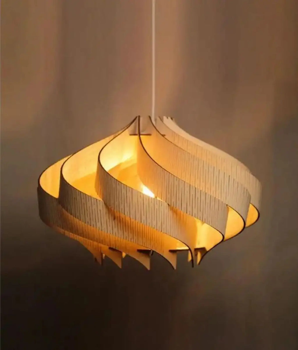 Suspension design en bois, noir, gris ou blanc, tailles S ou M