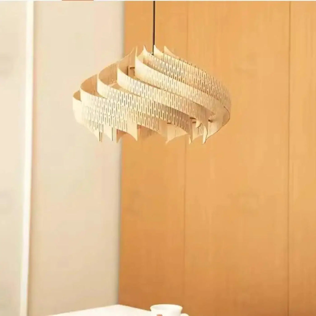 Suspension design en bois, noir, gris ou blanc, tailles S ou M