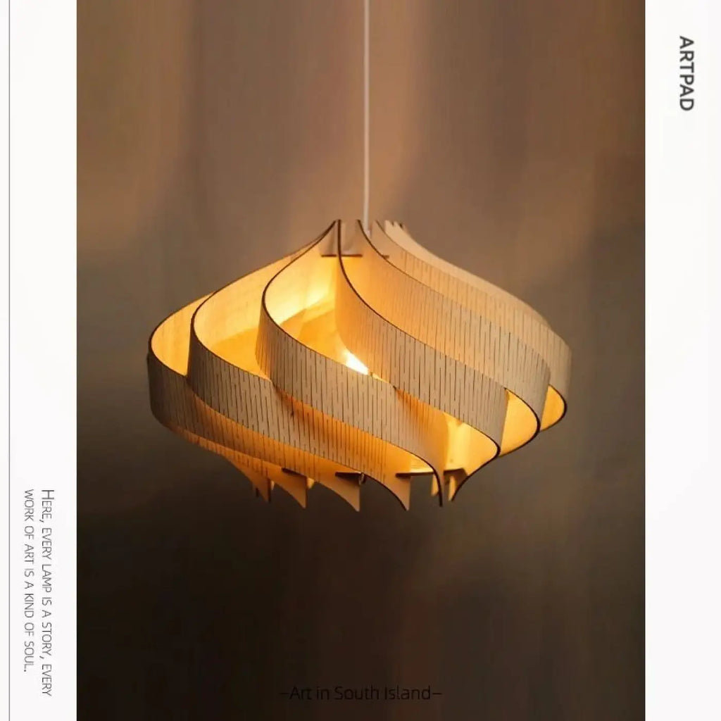 Suspension design en bois, noir, gris ou blanc, tailles S ou M