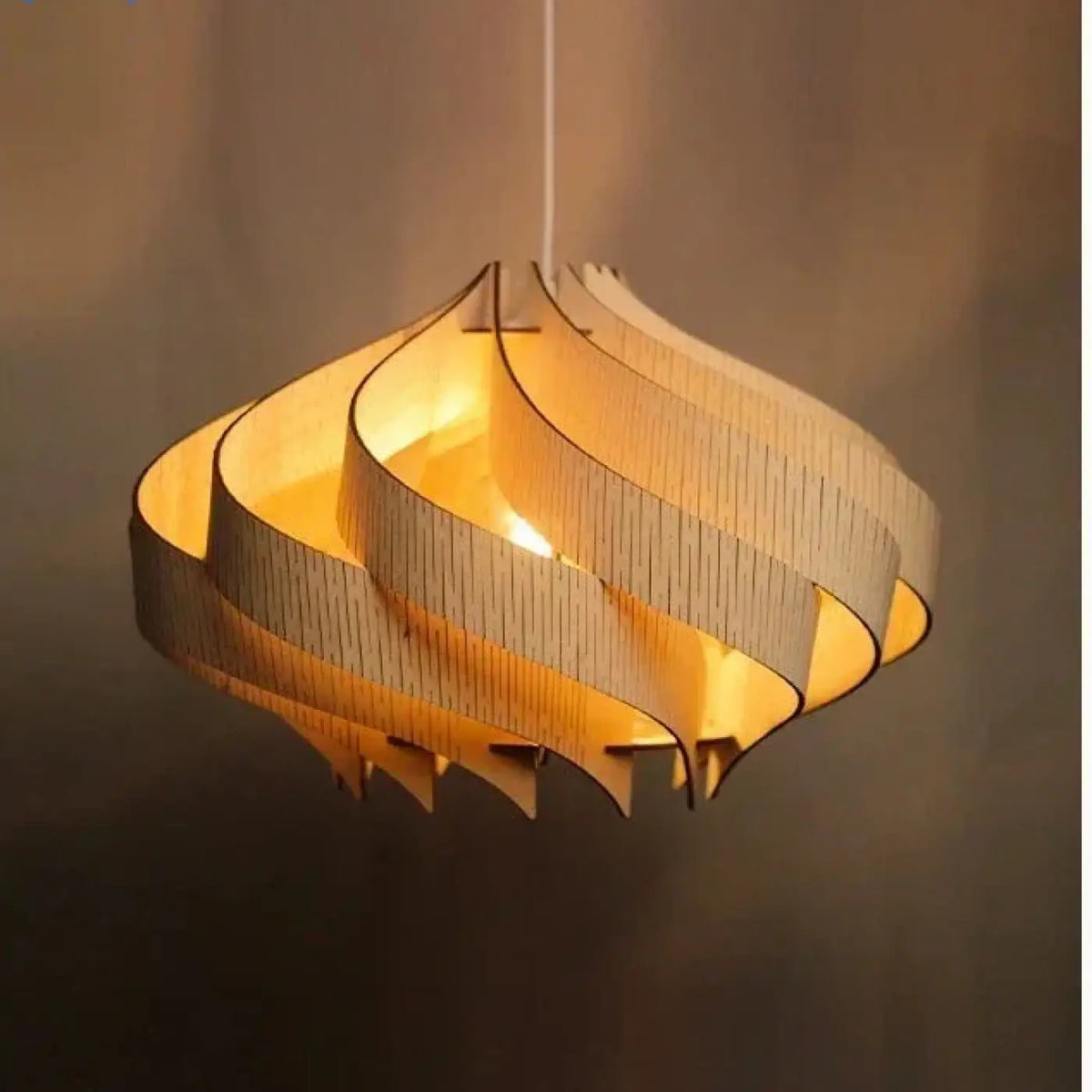 Suspension design en bois, noir, gris ou blanc, tailles S ou M
