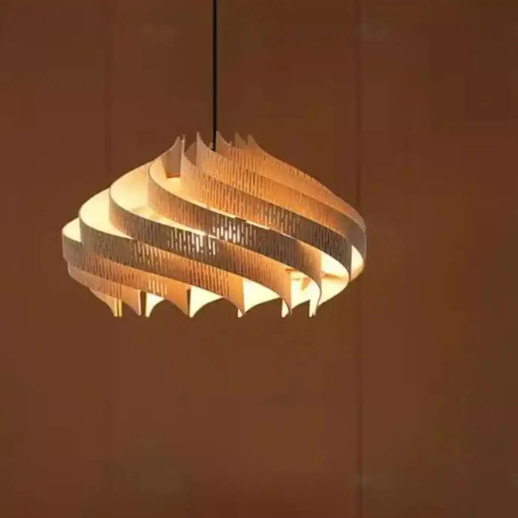 Suspension design en bois, noir, gris ou blanc, tailles S ou M