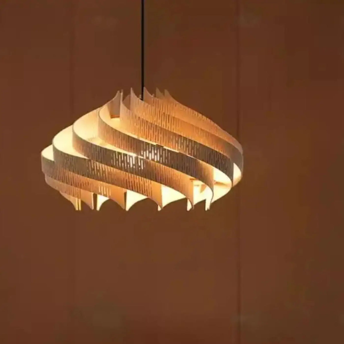 Suspension design en bois, noir, gris ou blanc, tailles S ou M