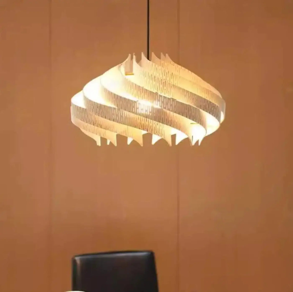 Suspension design en bois, noir, gris ou blanc, tailles S ou M, blanc