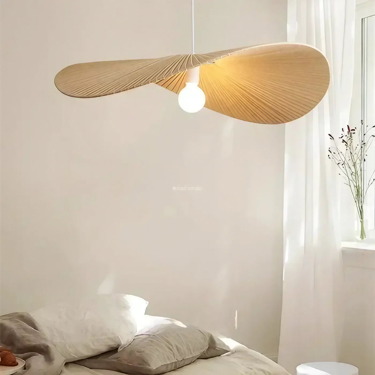 Suspension en fibres naturelles en forme d'aile, tailles S et M