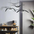 Suspension oiseaux en vol, noire ou blanche, trois modèles, noir