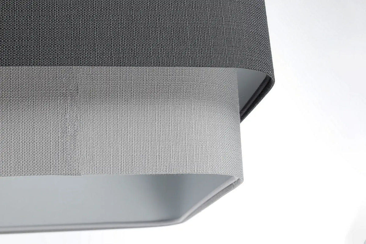 Suspension design graphite à abat-jour textile