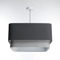 Suspension design graphite à abat-jour textile