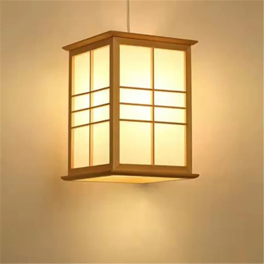 Suspension en bois d'inspiration japonaise, esprit zen
