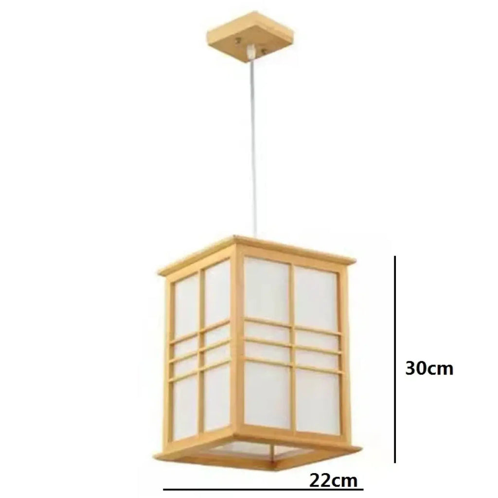 Suspension en bois d'inspiration japonaise, esprit zen