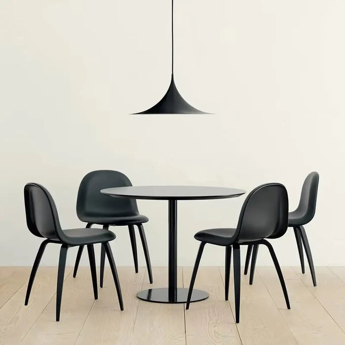 Suspension évasée en laiton, noir, blanc ou doré, tailles S et M, noir