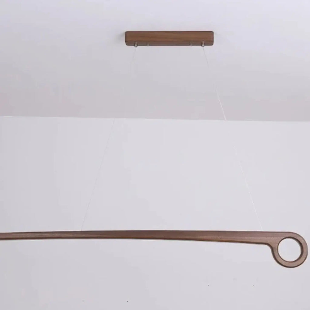 Suspension LED en bois massif, modèles A ou B, lumière réglable