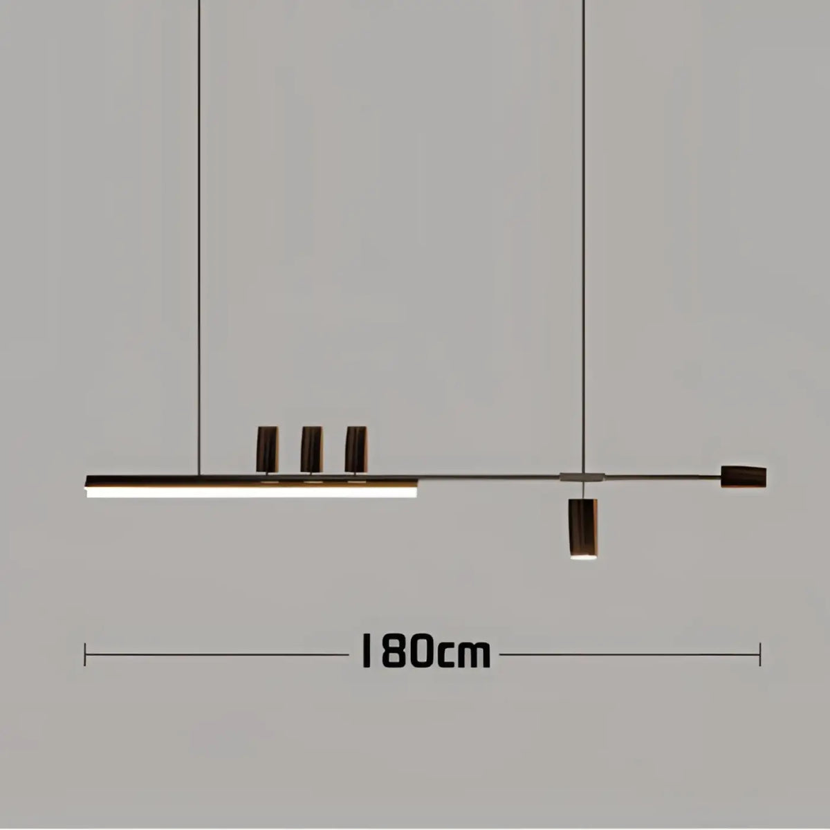 Suspension LED linéaire, noir ou doré, pour table ou bureau, noir