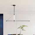 Suspension LED linéaire noire, trois choix de lumière
