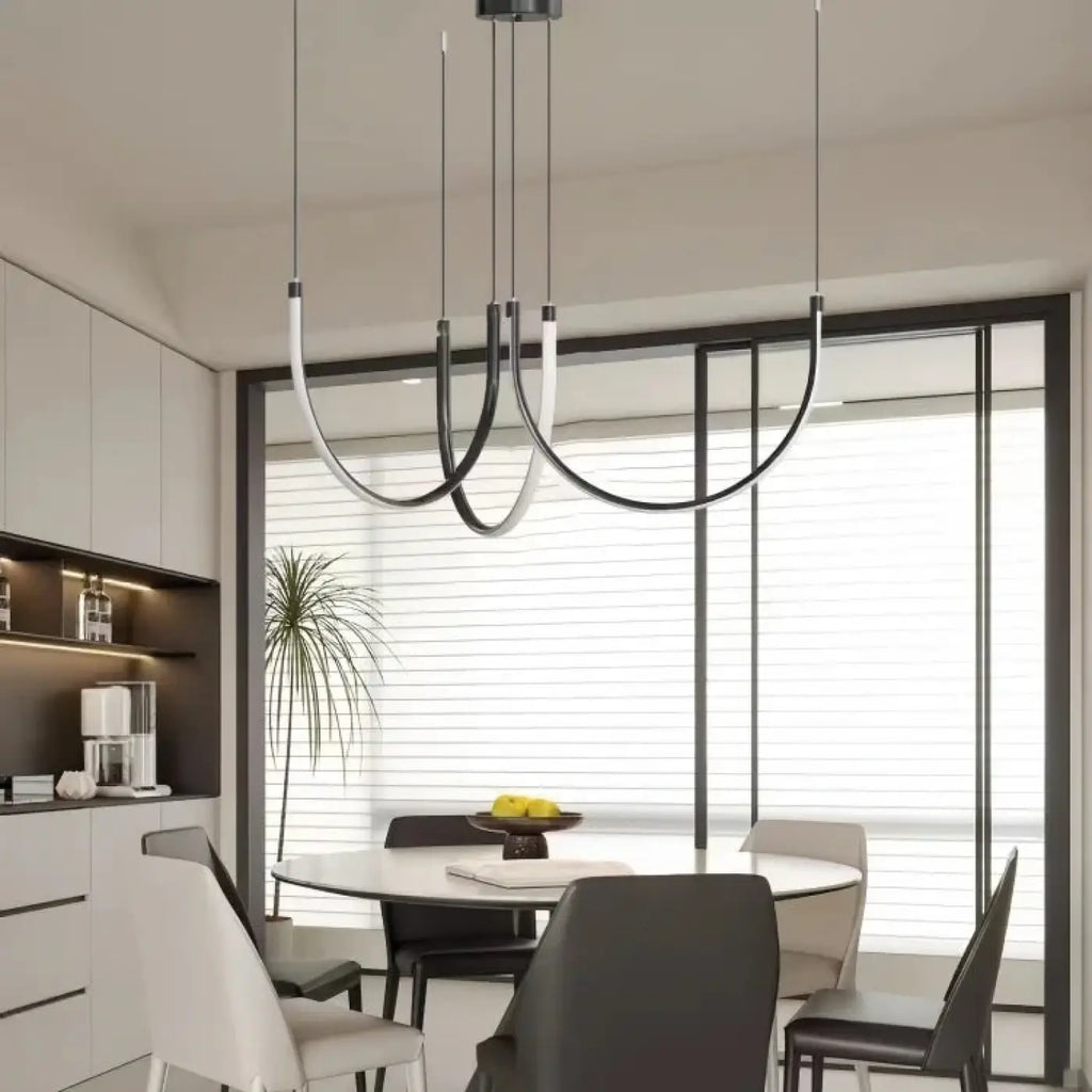 Suspension LED minimaliste à lignes fluides, tailles S ou M