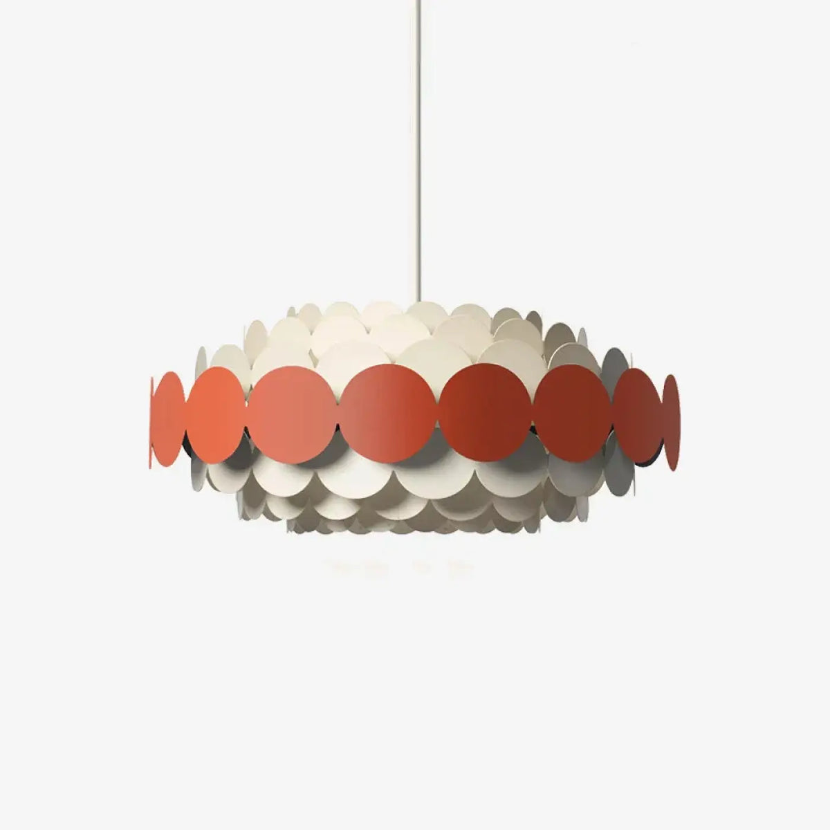 Suspension en métal à effet écailles, trois coloris, S à L, orange