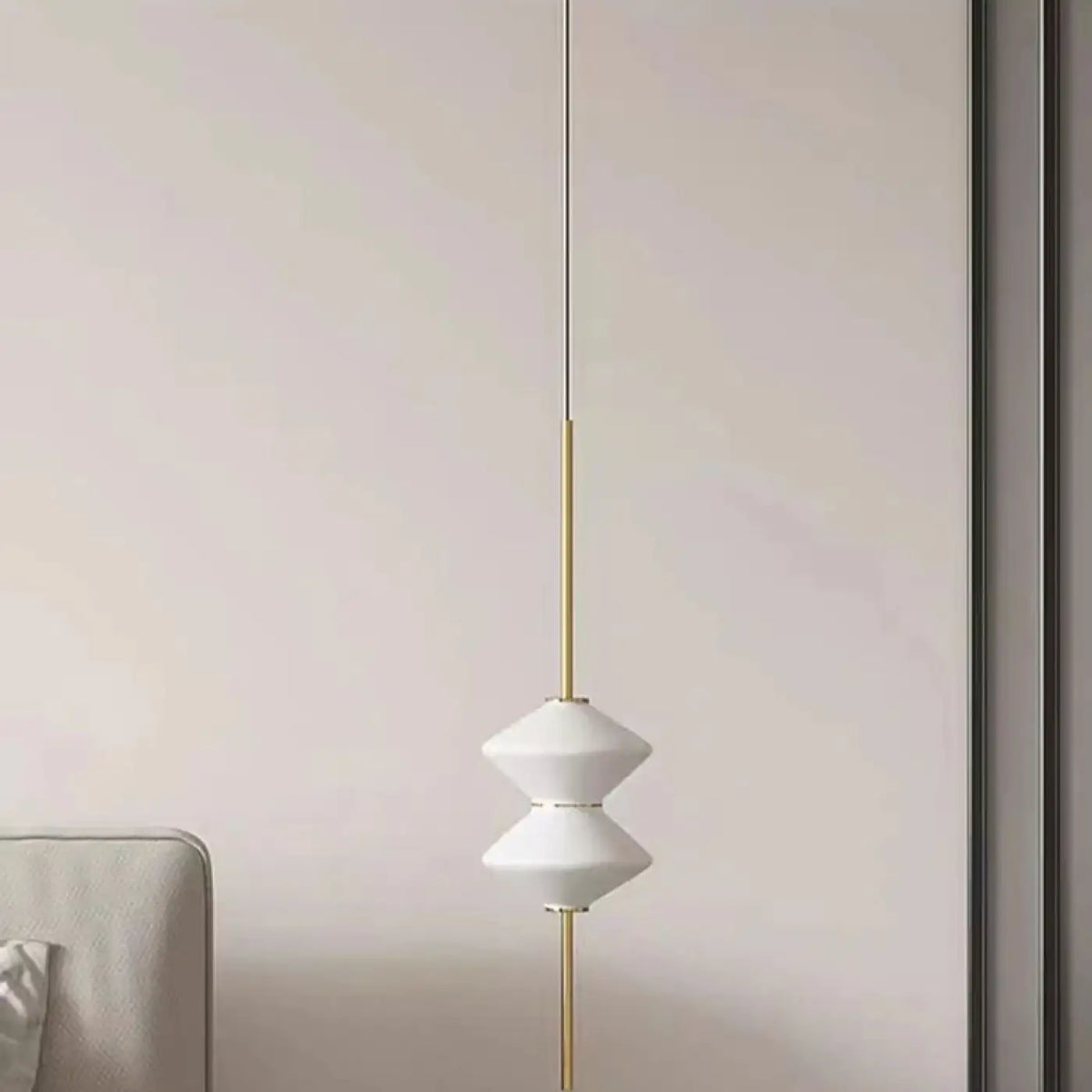 Suspension minimaliste à câble, noir ou doré, modèles A et B