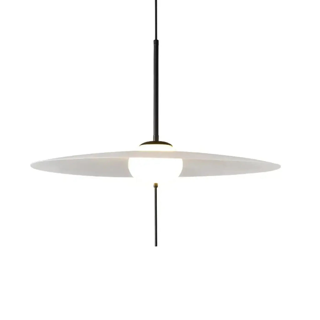 Suspension disque blanc sur tige noire, tailles S et M