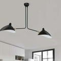 Lustre noir moderne à bras multiples