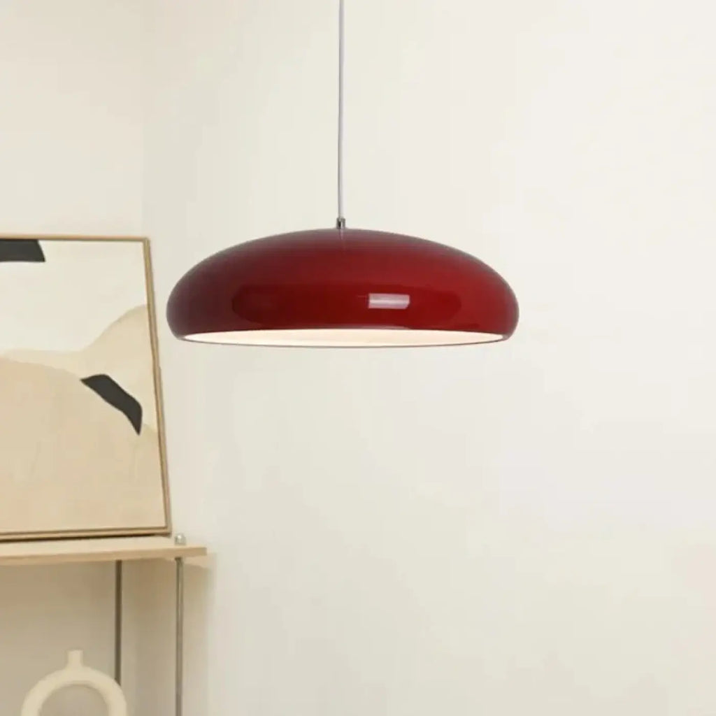 Suspension scandinave en métal, quatre coloris, rouge