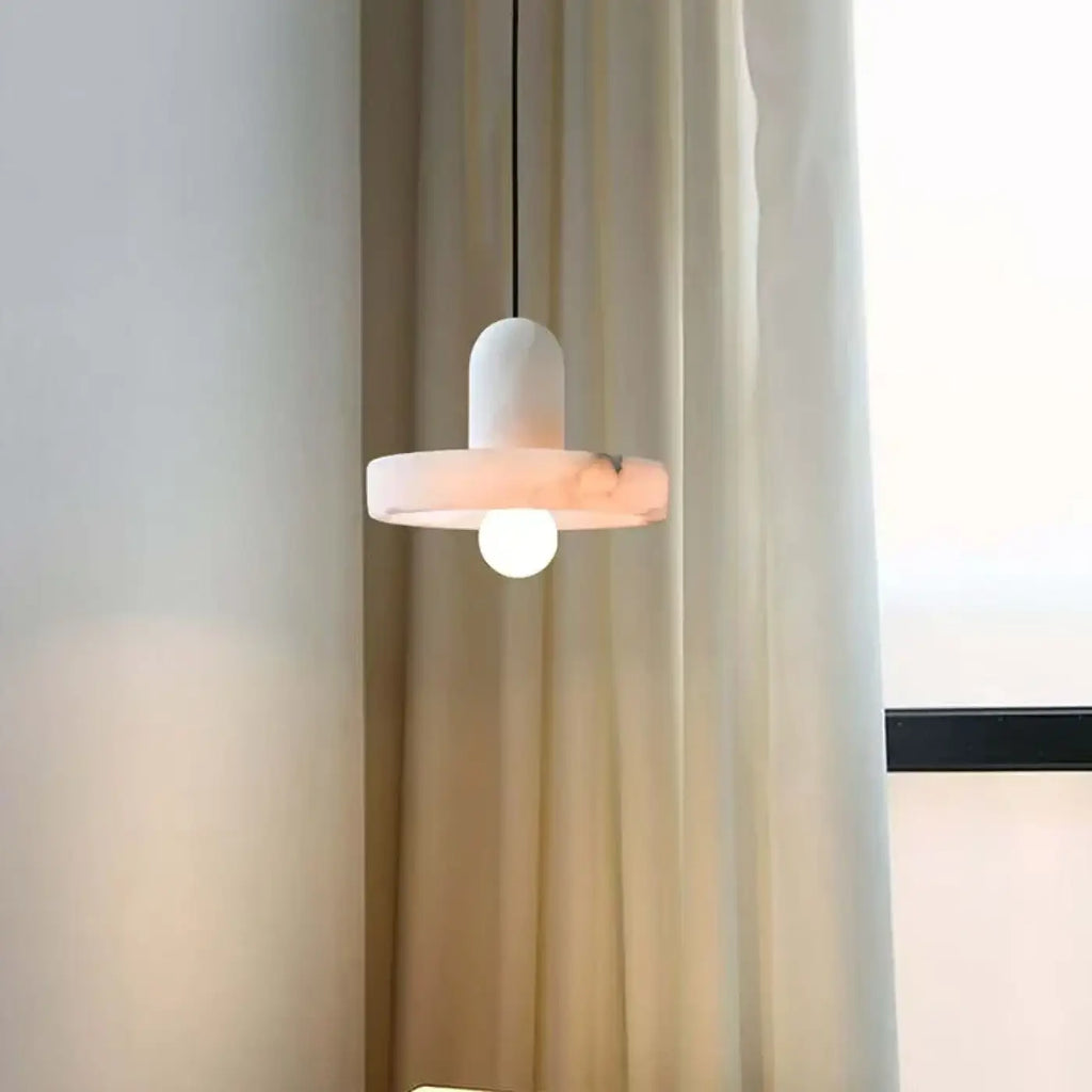 Suspension en pierre naturelle blanche, tailles S et M