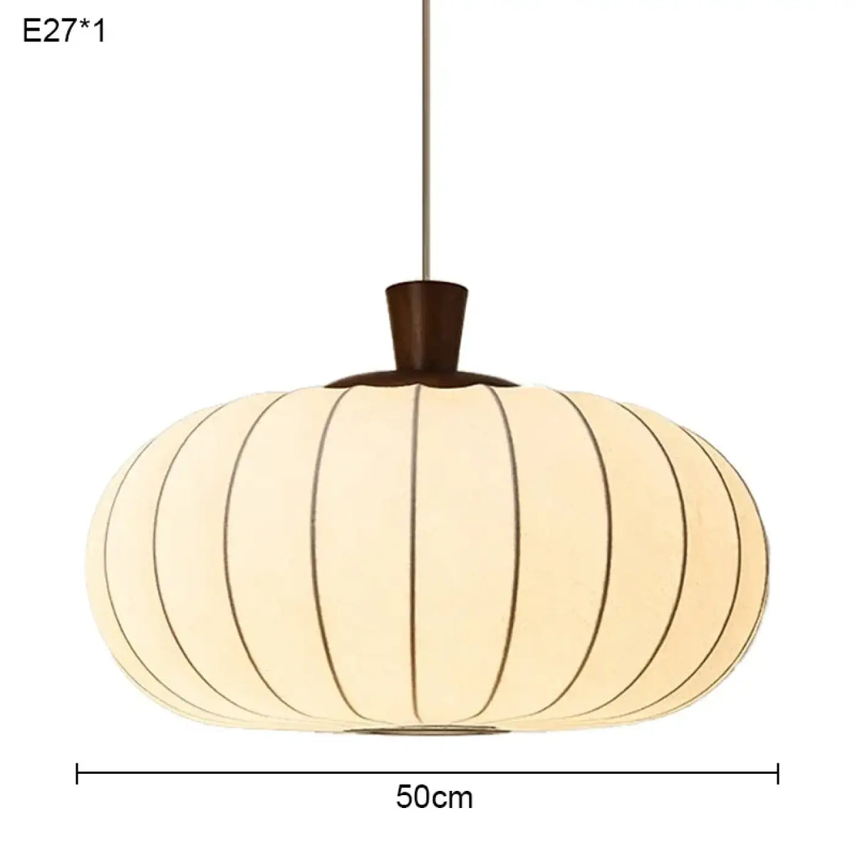 Suspension moderne en tissu nervuré et bois, tailles S et M