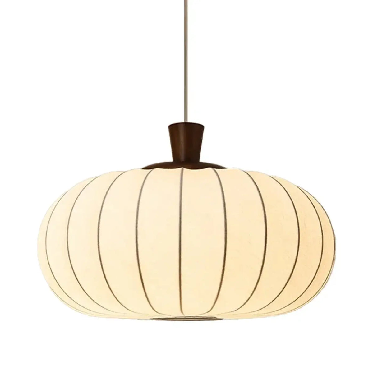 Suspension moderne en tissu nervuré et bois, tailles S et M