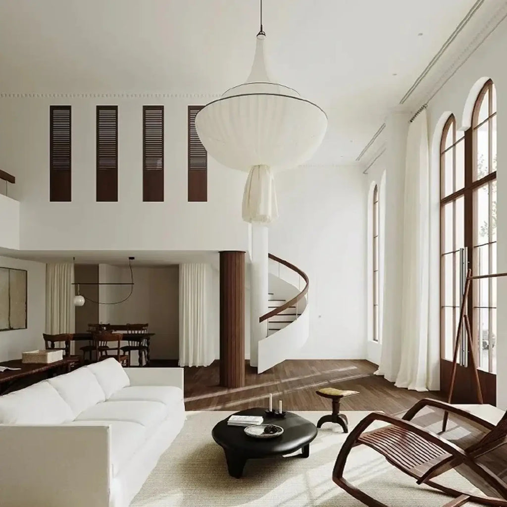 Suspension en tissu plissé, design moderne, tailles S et M